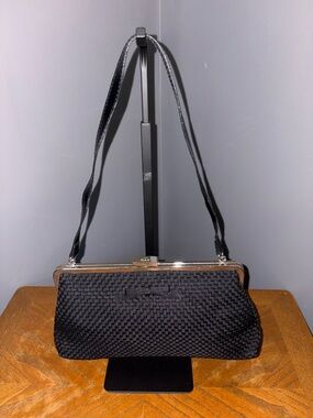 Vintage The Sak Black Woven Kiss-Lock Evening Bag – Y2K Coquette Style